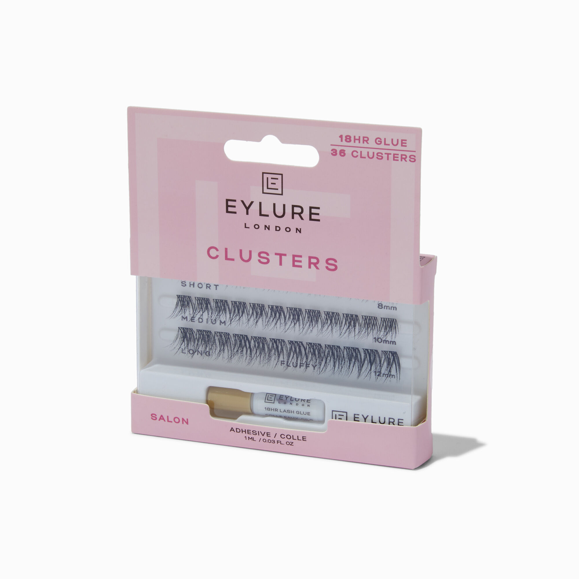 Eylure Fluffy Cluster False Lashes - 8mm, 10mm, 12mm, 36 Pack,