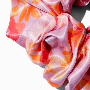 Giant Silky Pink Coral Hair Scrunchie,