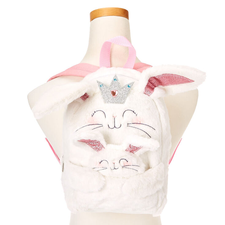 Claire&#39;s Club Claire the Bunny Soft Backpack - White,