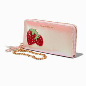 &quot;Doing My Berry Best&quot; Strawberry Wristlet Wallet,