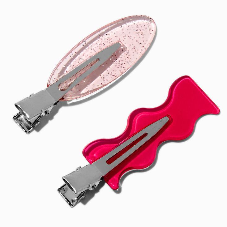Pink No Crease Hair Styling Clips - 4 Pack,
