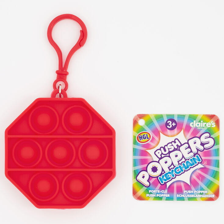 Neon Push Poppers Fidget Toy Keyring &ndash; Styles May Vary,