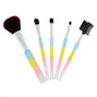 Pastel Bling Makeup Brush Set - 5 Pack,