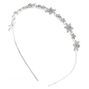 Silver Frosted Flower Headband,