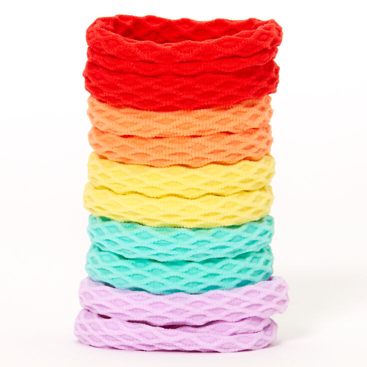 Claire&#39;s Club Rainbow Honeycomb Hair Ties - 10 Pack,