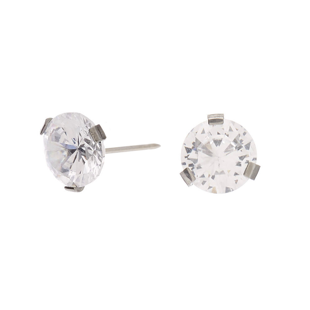 Diamond stud earrings new arrivals claire's