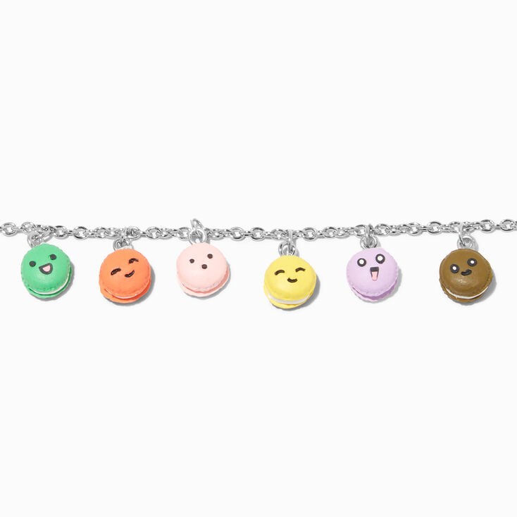 Silver Macaron Charm Bracelet,