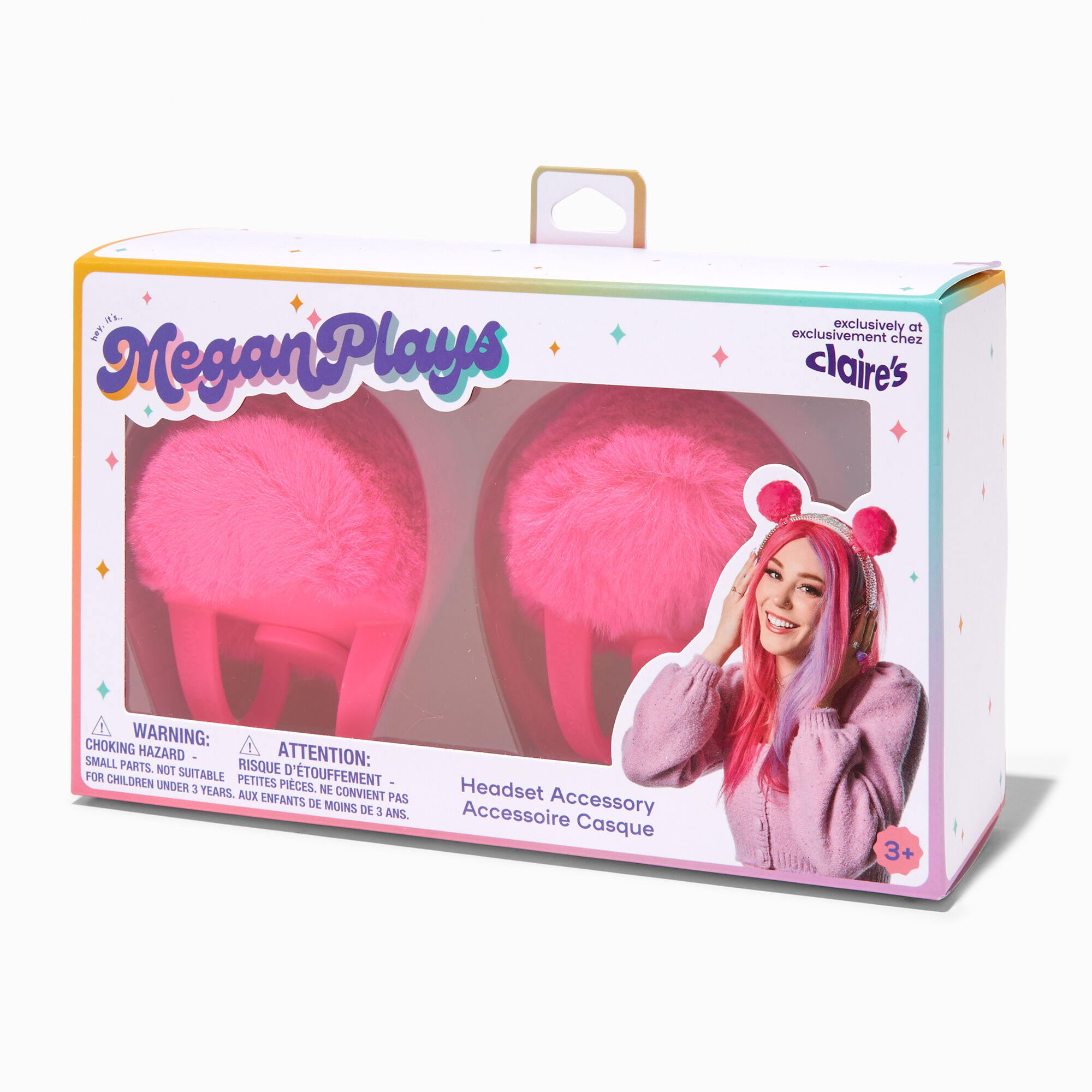 MeganPlays™ Claire's Exclusive Purple Heart Pom Pom Keychain
