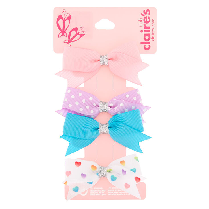 Claire&#39;s Club Hair Bow Clips - 4 Pack,