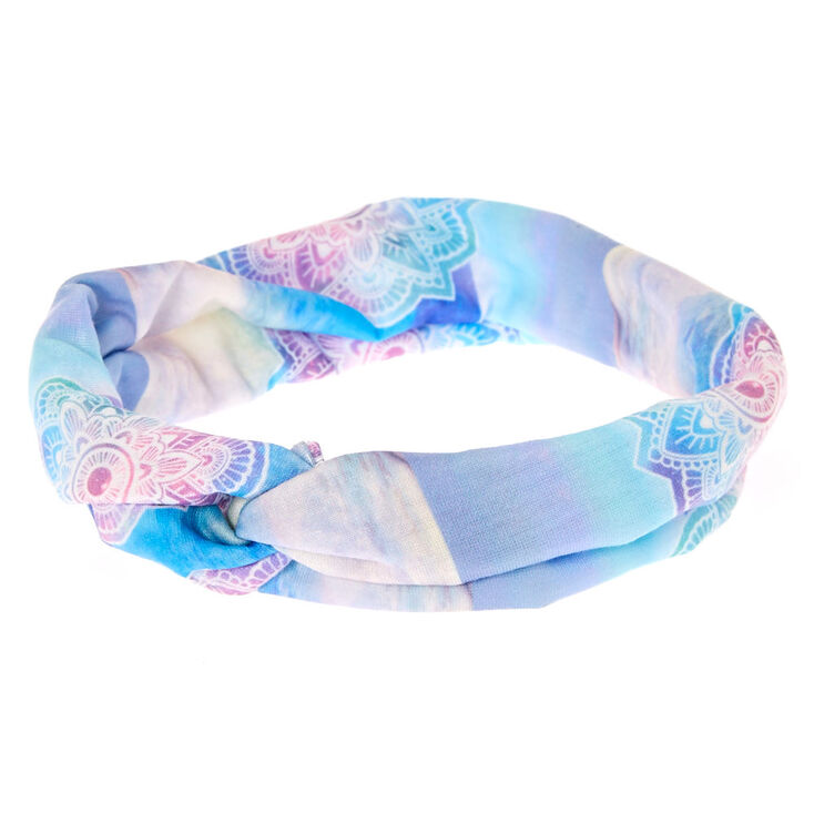 Watercolor Mandala Wide Jersey Headwrap,