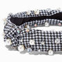 Houndstooth Embellished Knotted Headband,