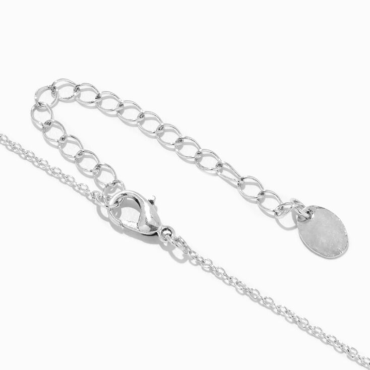 Silver Heart Fortune Teller Pendant Necklace &amp; Drop Earrings Set - 2 Pack,