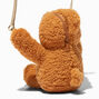 Claire&#39;s Club Sherpa Brown Bear Crossbody Bag,