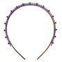 Glitter Daisy Headband - Purple,