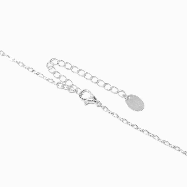 Silver Pearl Toggle Pendant Necklace,