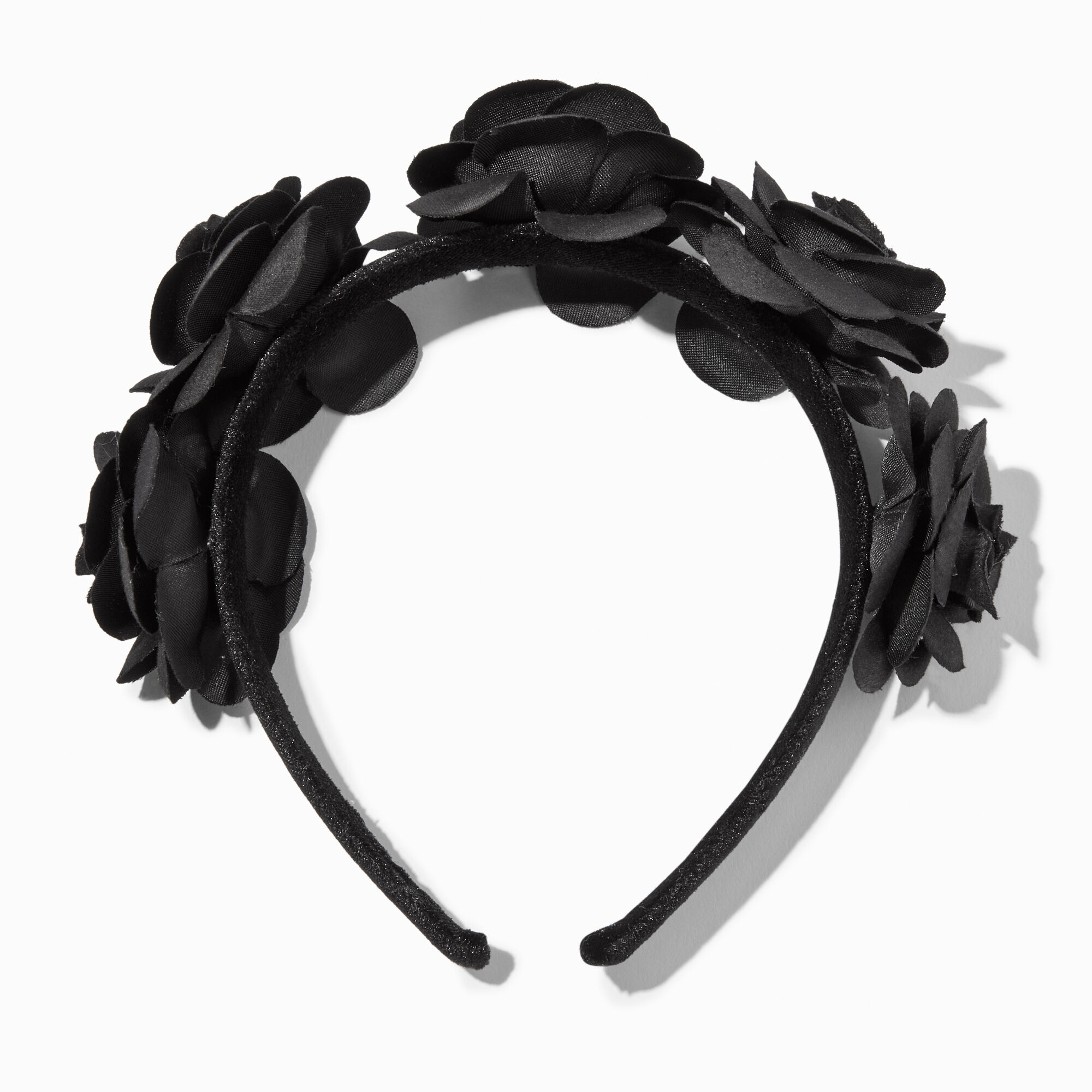 Black Velvet Roses Headband