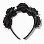 Black Velvet Roses Headband,