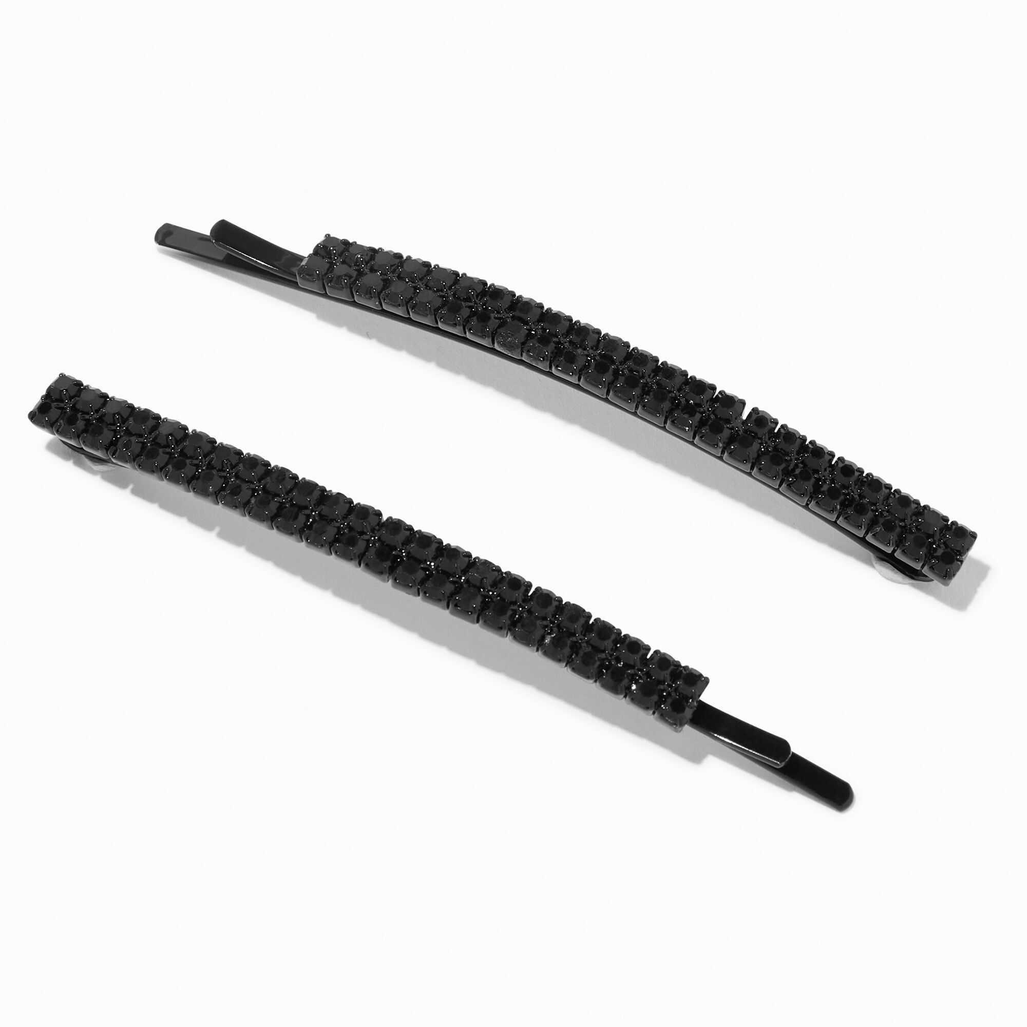 View Claires Rhinestone Bobby Pins 2 Pack Black information
