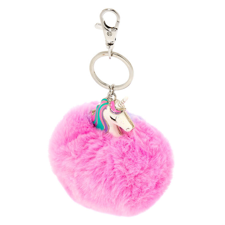 Porte-cl&eacute;s &agrave; pompon violet Miss Glitter la licorne,