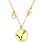 Gold Zodiac Pendant Necklace - Pisces,