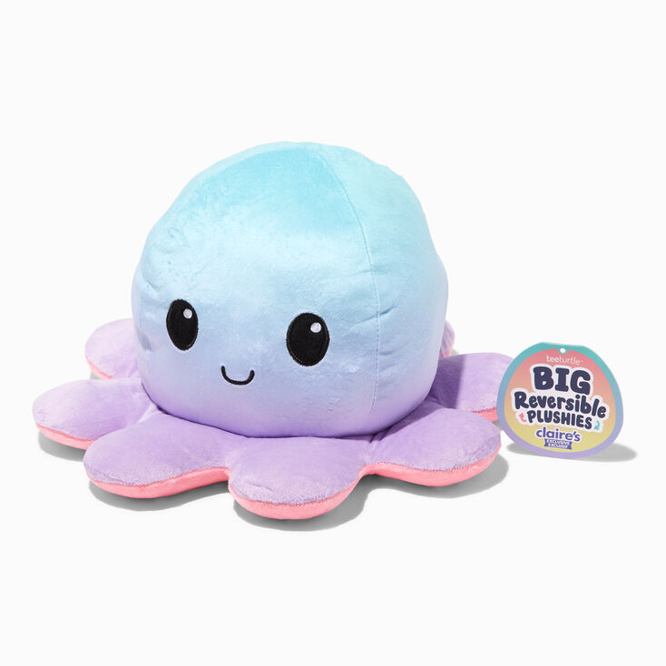 TeeTurtle&trade; Claire&#39;s Exclusive Big 8&#39;&#39; Reversible Plushies Ombre Octopus,