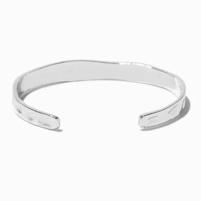 Silver-tone Wavy Cuff Bracelet,