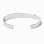 Silver-tone Wavy Cuff Bracelet,