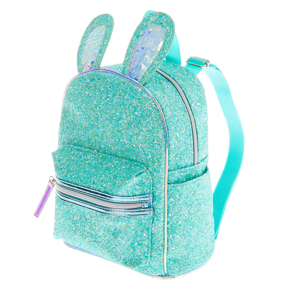 Glitter Bunny Small Backpack - Mint,