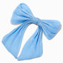 Blue Organza Hair Bow Clip,