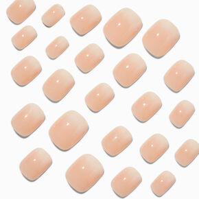 French Tip Ombr&eacute; Squoval Vegan Faux Nail Set - 24 Pack,