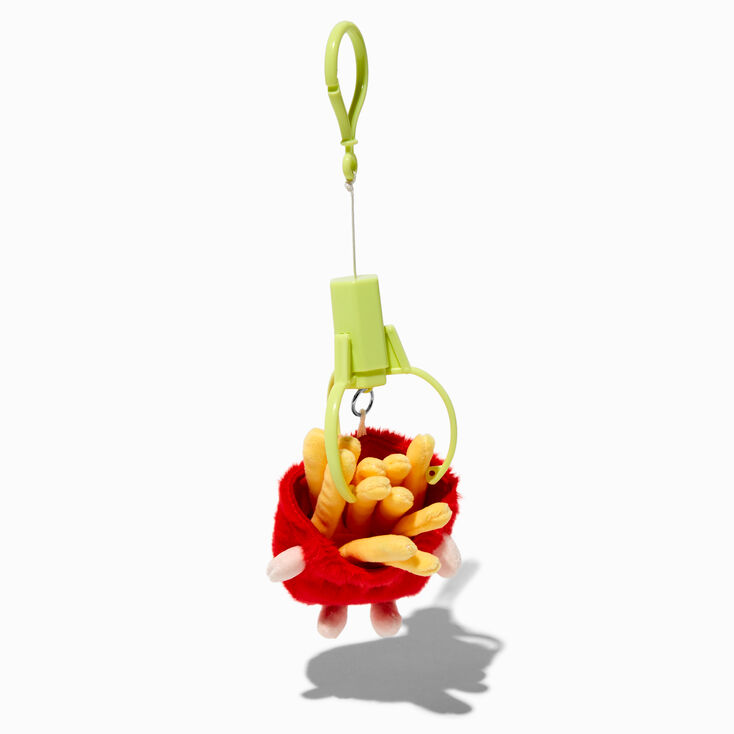 Plush French Fries Claw Machine Keychain,