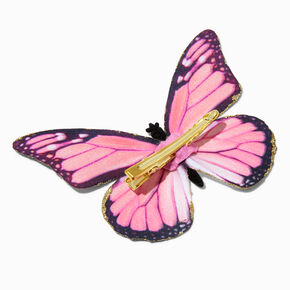 Pink Butterfly Barrette Clip,