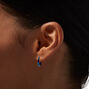 Titanium 12MM Blue Anodized Hoop Earrings,