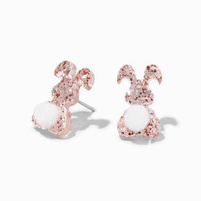 Easter Bunny Cottontail Stud Earrings,