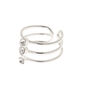 Silver Embellished Triple Band Ear Cuff,