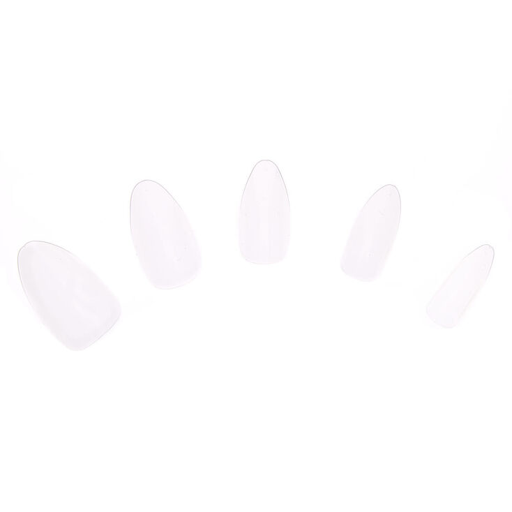 Adhesive Stiletto Faux Nail Set - Clear, 100 Pack,