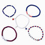 &quot;Freedom&quot; Beaded Stretch Bracelet Set - 5 Pack,