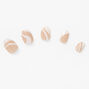 White Swirl Stiletto Press On Vegan Faux Nail Set - 24 Pack,