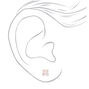 Rose Gold-tone Cubic Zirconia 6mm Round Stud Earrings,