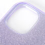 Purple Glitter Protective Phone Case - Fits iPhone 11,