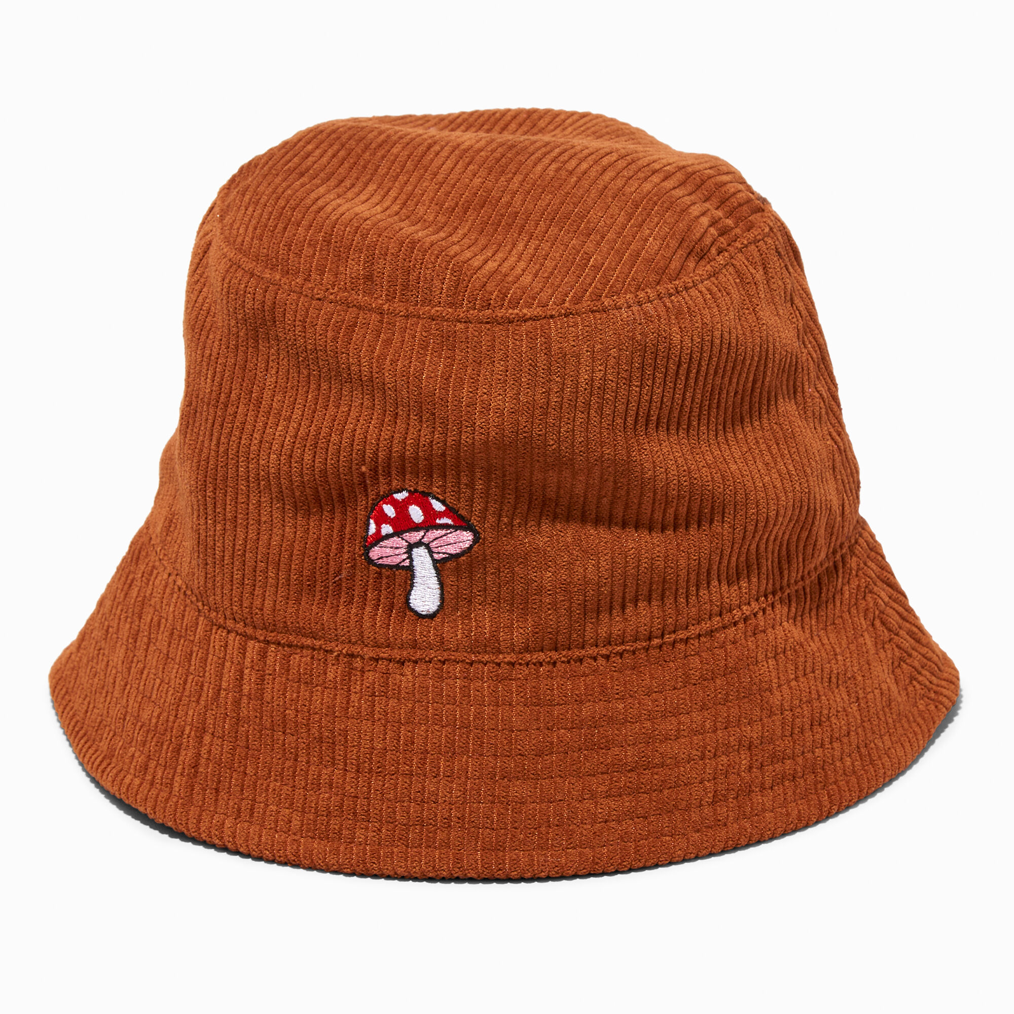 Embroidered Mushroom Sueded Bucket Hat Claire s US