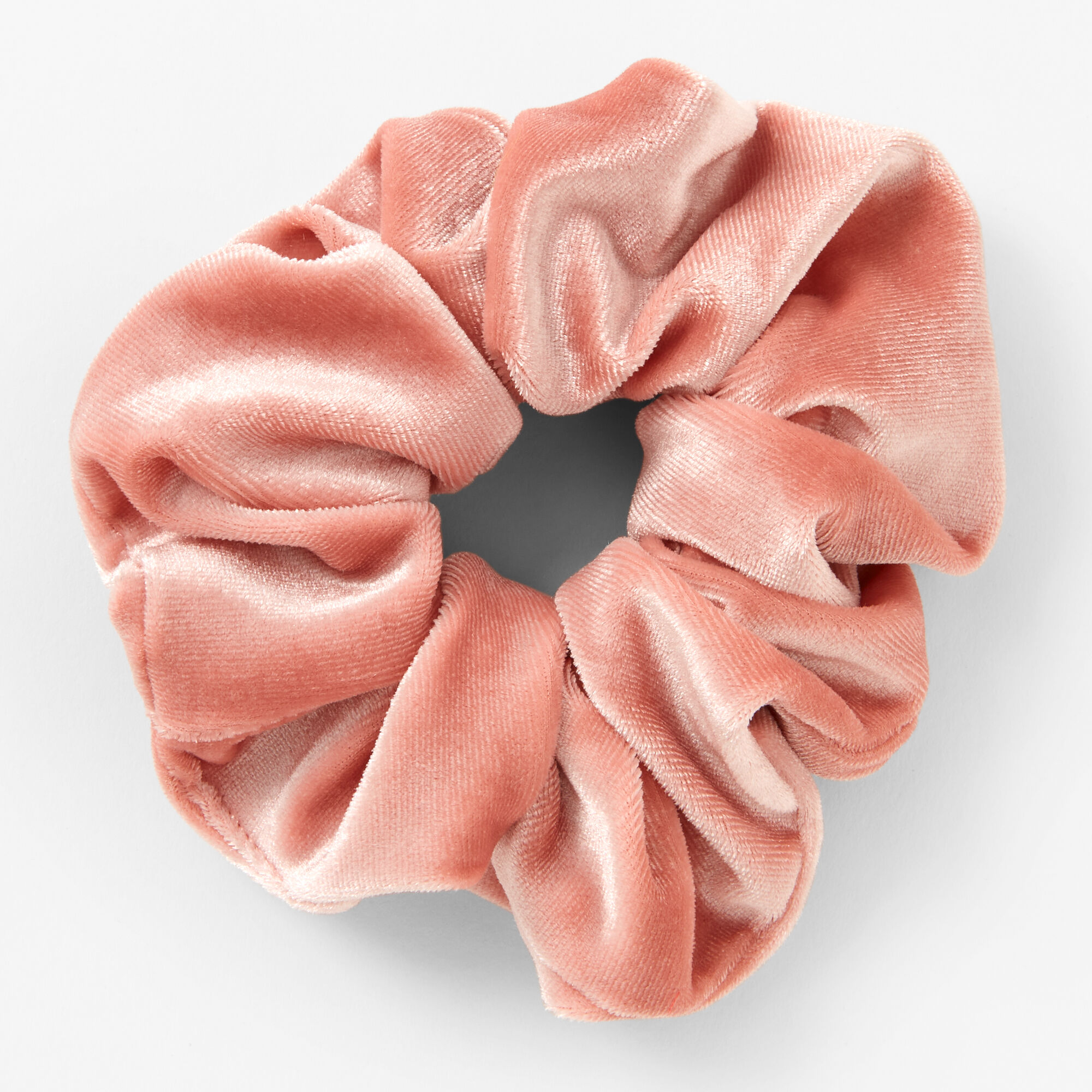 View Claires Blush Medium Velvet Hair Scrunchie Pink information