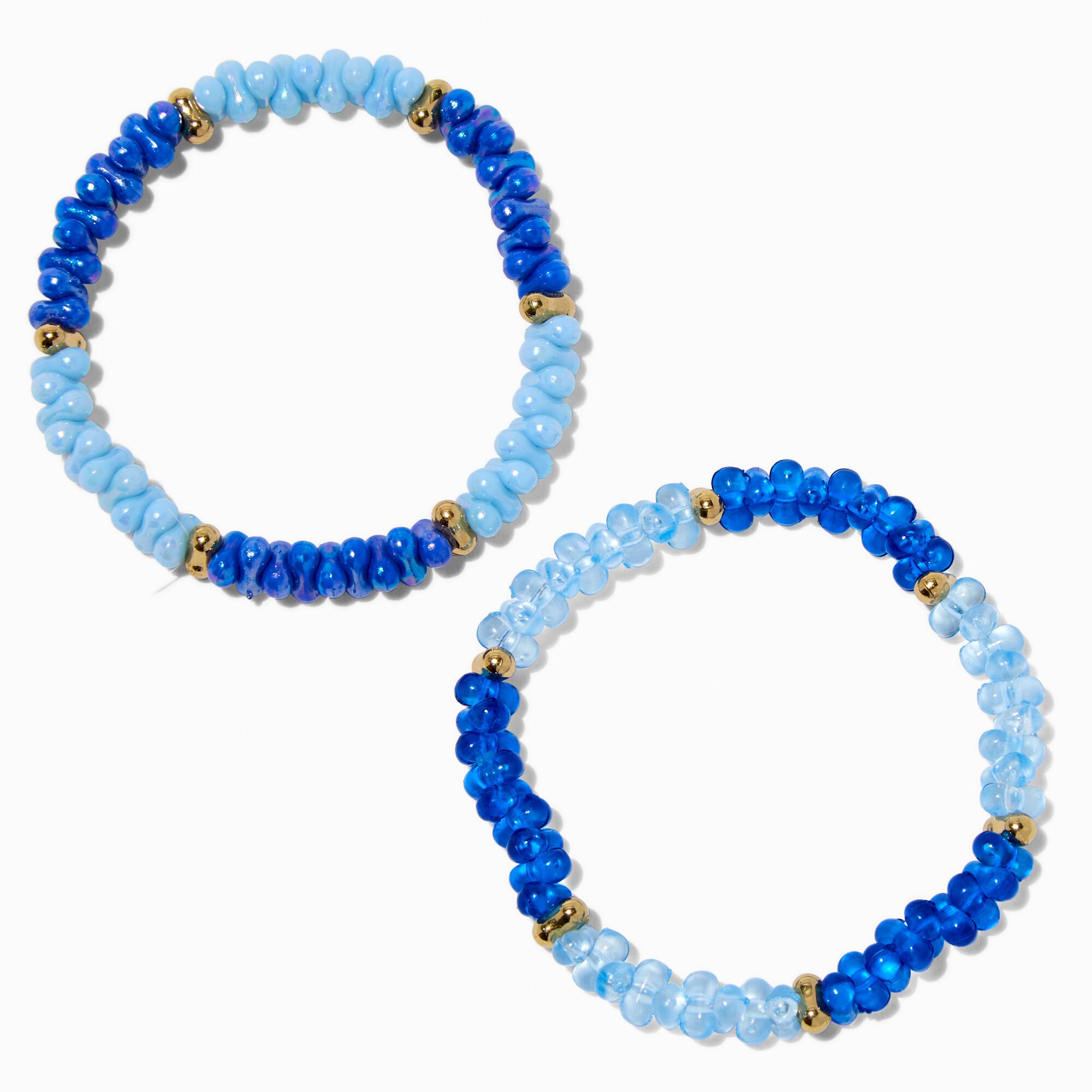 Claire's Club Blue Balloon Stretch Bracelets - 2 Pack,