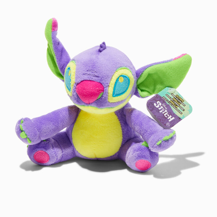 Disney Stitch 6&#39;&#39; Purple Blacklight Plush Toy,