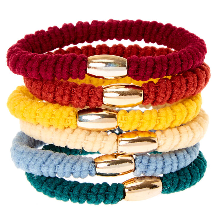 Claire's Élastiques à cheveux côtelés automne - Lot de 6