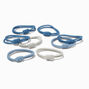 Blue Athletic Knit Hair Ties - 8 Pack,