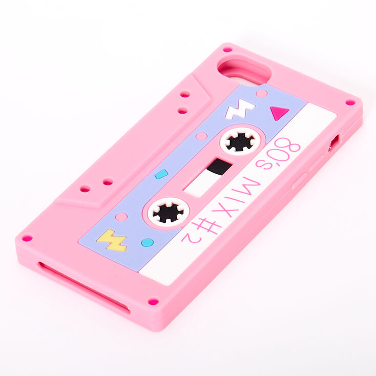 Claire's Coque de portable cassette rose - Compatible avec iPhone 6/7/8/SE
