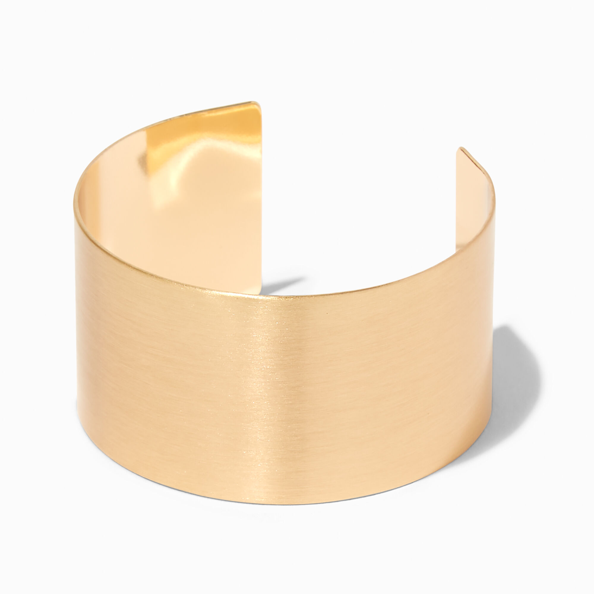 View Claires Tone Brushed Cuff Bracelet Gold information