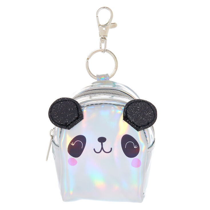Holographic Panda Mini Backpack Keychain Claire S Us