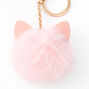 Gold Pom Pom Cat Keychains - 3 Pack,